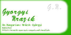 gyorgyi mrazik business card